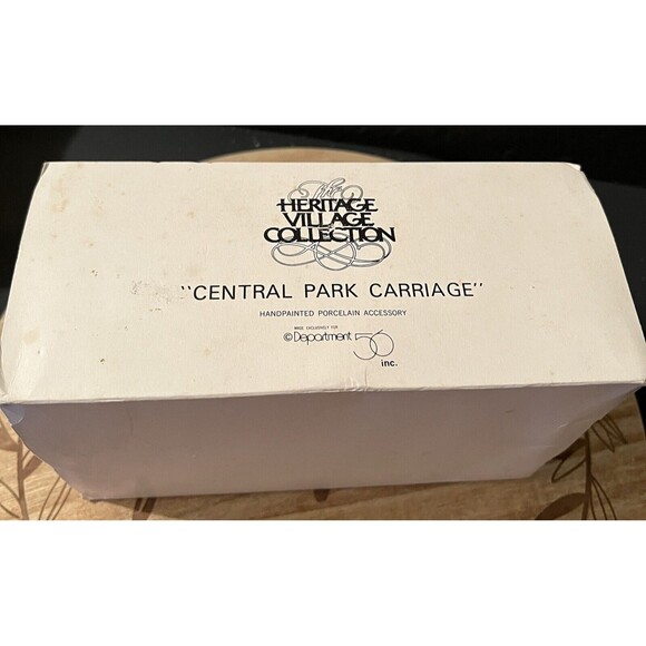 Vtg 1989 Dept 56 CENTRAL PARK CARRIAGE Heritage Village Collection - Picture 16 of 16